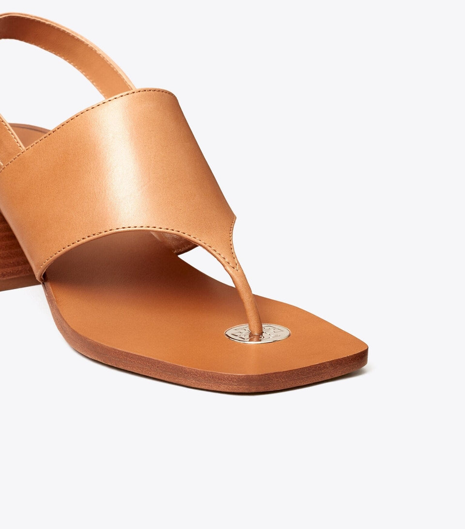 Double T Coin Heeled Sandal