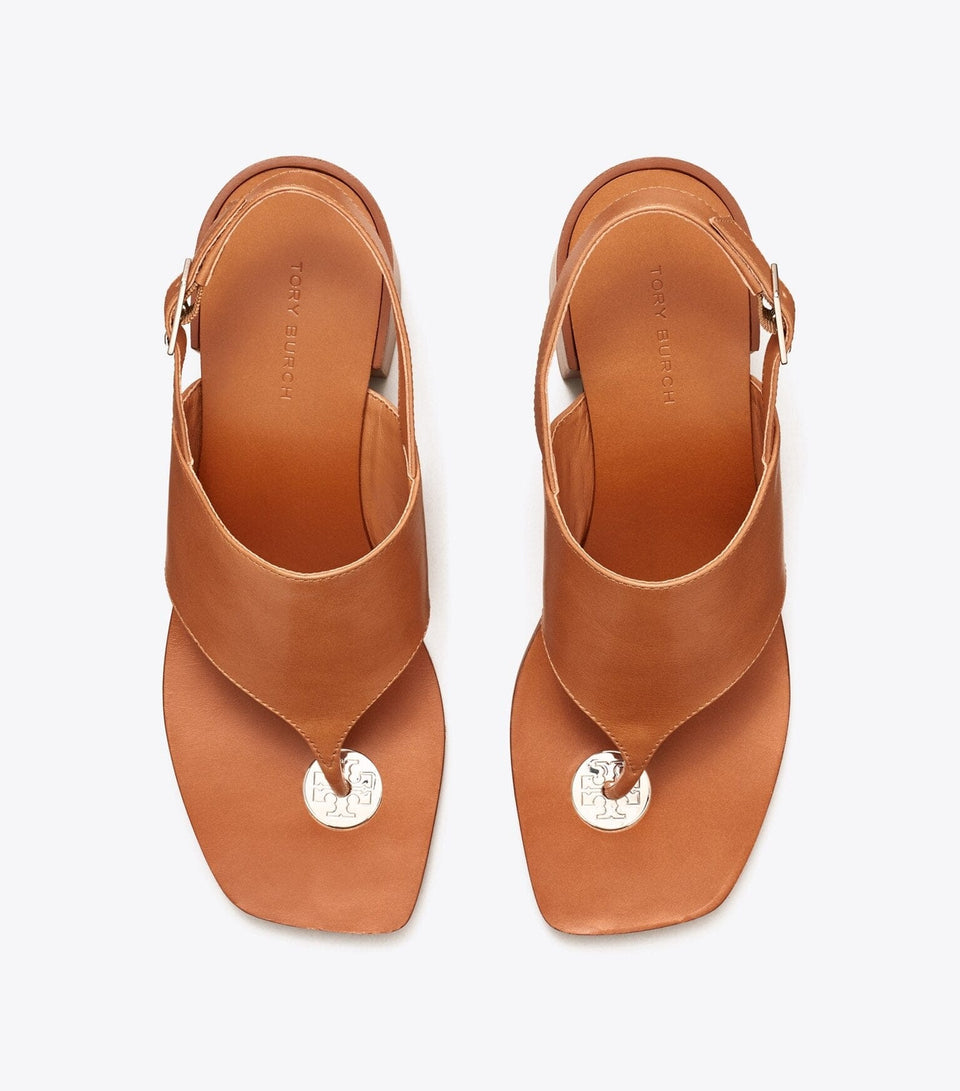 Double T Coin Heeled Sandal
