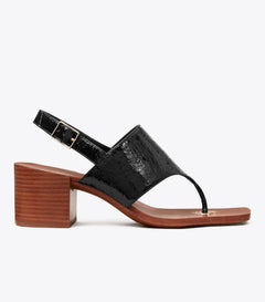 Double T Coin Heeled Sandal