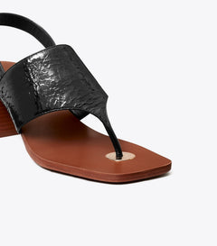 Double T Coin Heeled Sandal