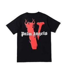 Vlone x Palm Angels T-Shirt with a large red V graphic