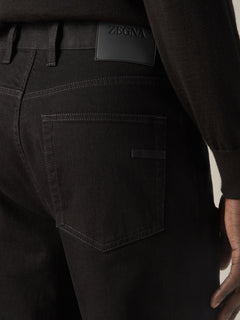 Zegna Black Rinse-Washed Stretch Cotton Roccia Jeans