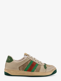 Gucci Screener leather and GG Supreme Fabric sneakers