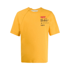 Off-White Industrial Y013 Shorts-Sleeve Recon T-Shirt Yellow/Black