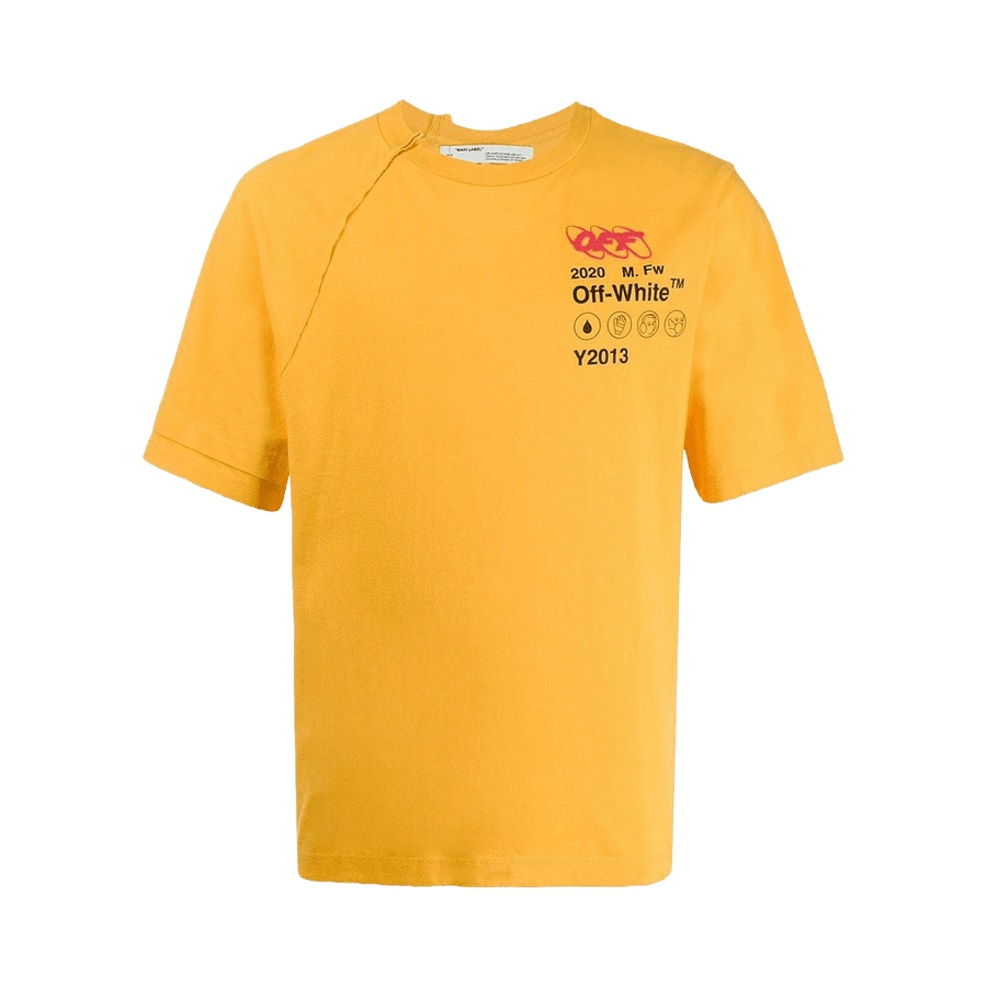 Off-White Industrial Y013 Shorts-Sleeve Recon T-Shirt Yellow/Black