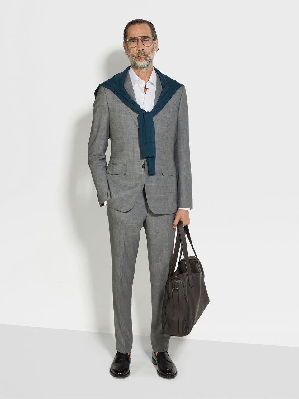 Zegna Grey Centoventimila Wool Suit