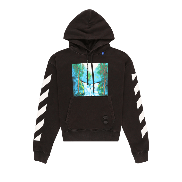 Off-White Diag Waterfall Over Hoodie Black / Multicolor