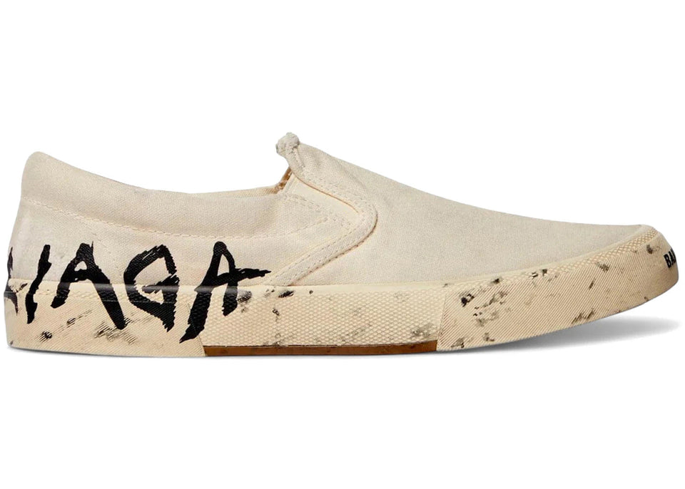 Balenciaga Paris Low Top Graffiti Destroyed White Black