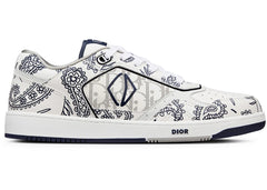 Dior B27 Low White Navy Blue Cd Paisley White Dior Oblique