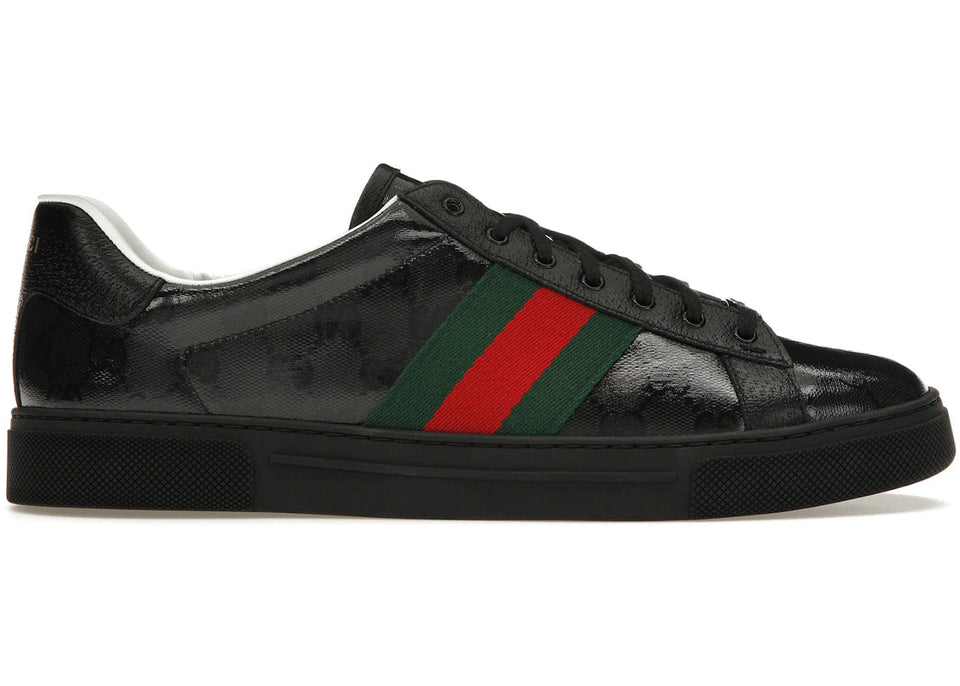Gucci Ace Gg Crystal Canvas Black
