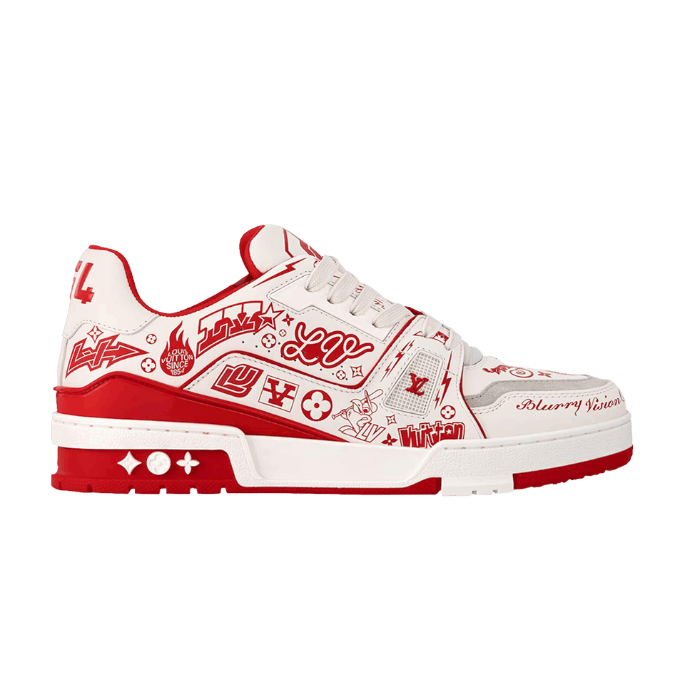 Louis Vuitton Trainer Red Graffiti