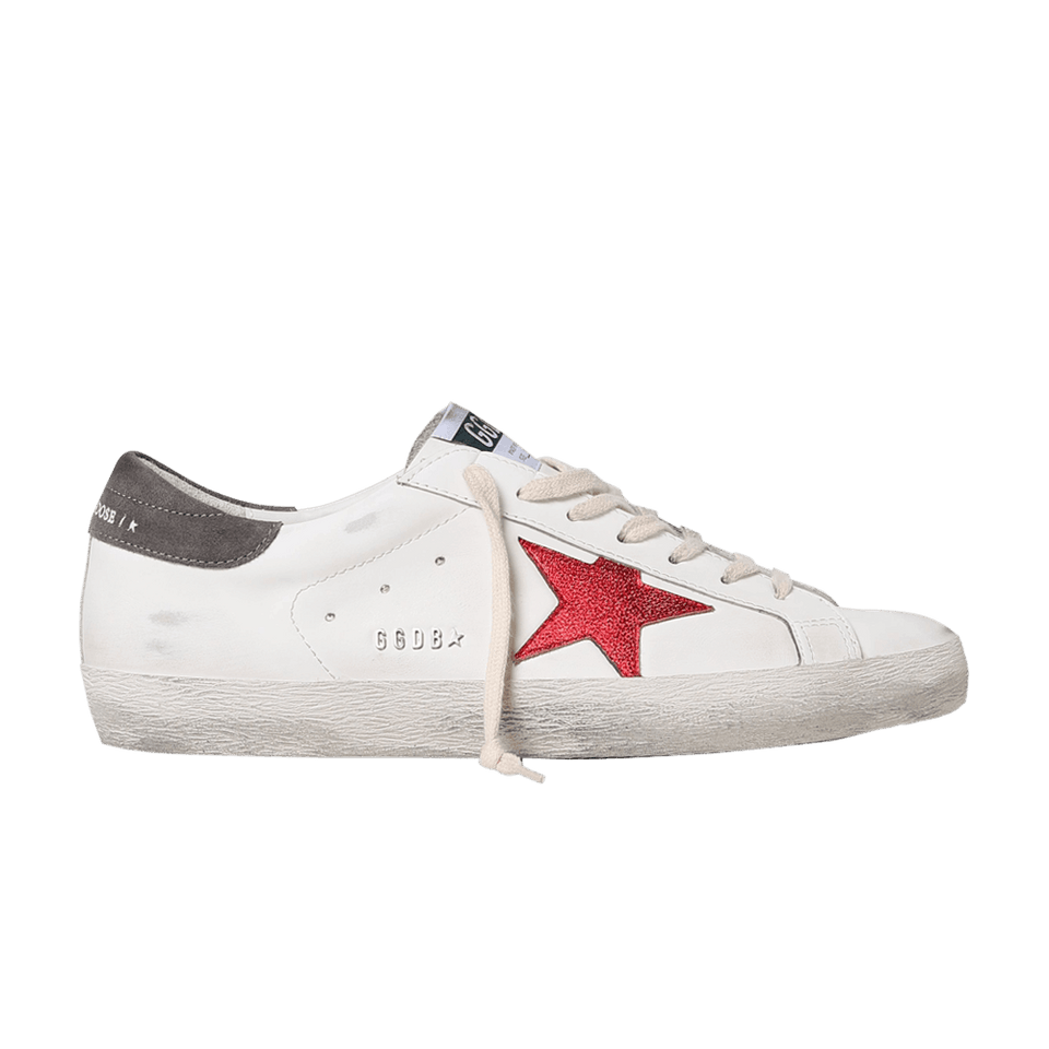 Golden Goose Superstar White Red Grey