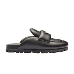 Prada Wmns Soft Padded Nappa Leather Sabots 'Black'