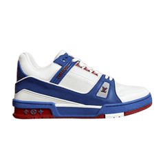 Louis Vuitton Trainer Sneaker White Blue Red