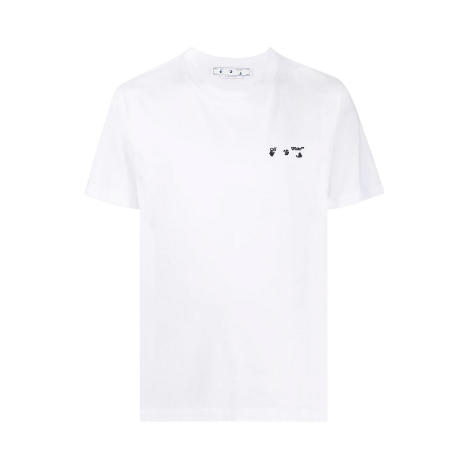 Off-White OW Logo Slim Shorts-Sleeve T-Shirt White/Black