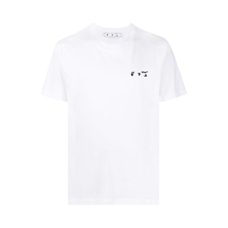 Off-White OW Logo Slim Shorts-Sleeve T-Shirt White/Black