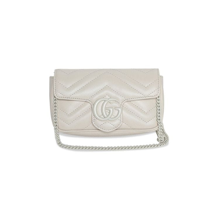 Gucci GG Marmont Matelasse Super Mini Bag White