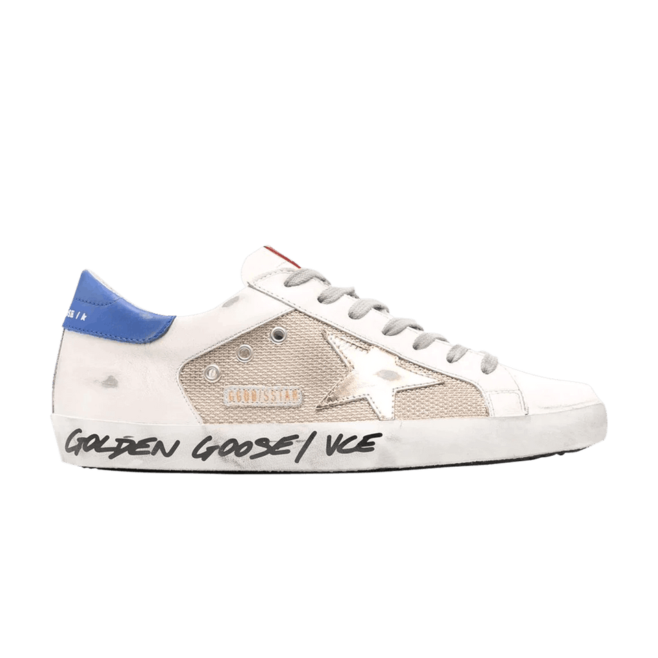 Golden Goose Superstar Double Quarter Milk Gold Blue