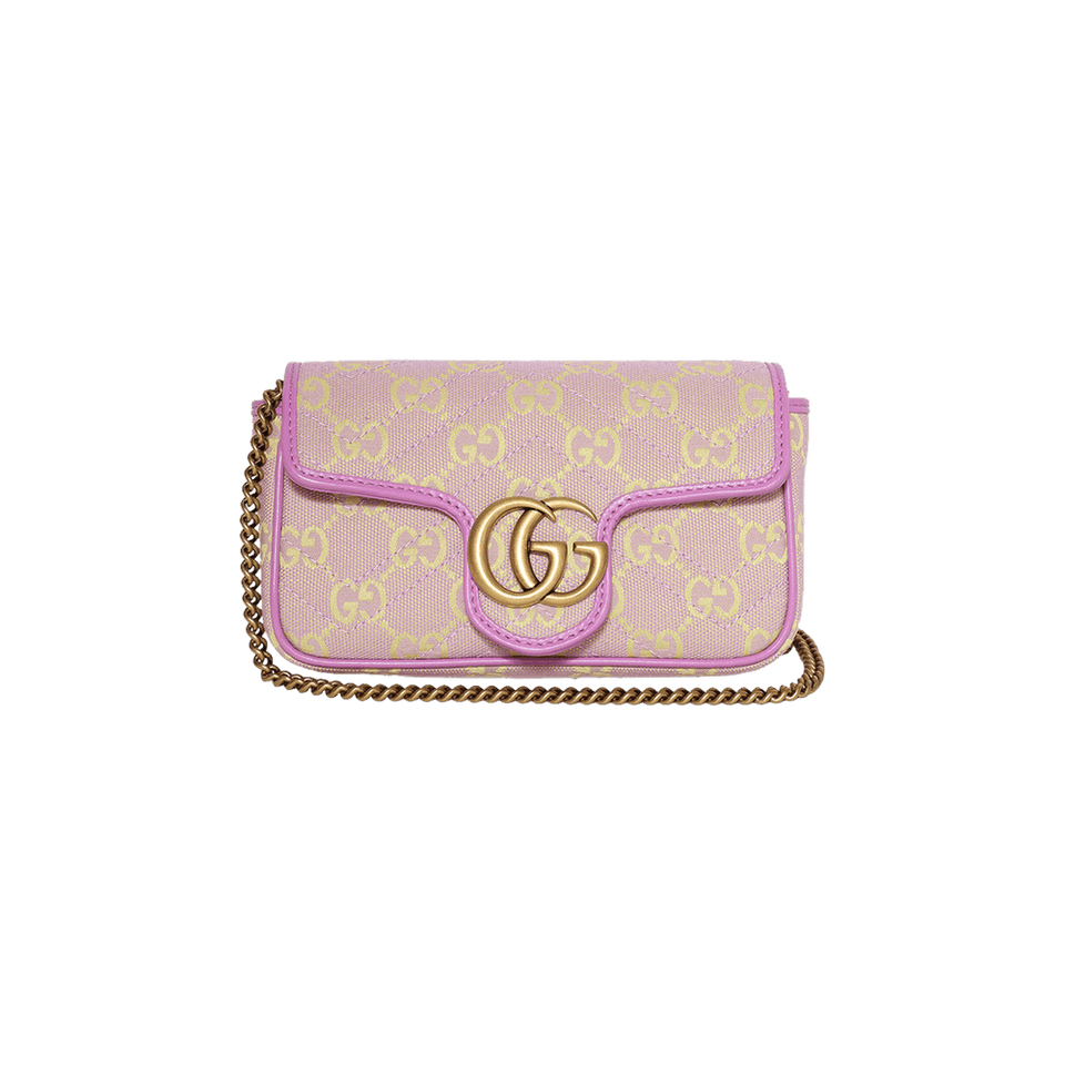 Gucci Super Mini Shoulder Bag Lilac/Yellow