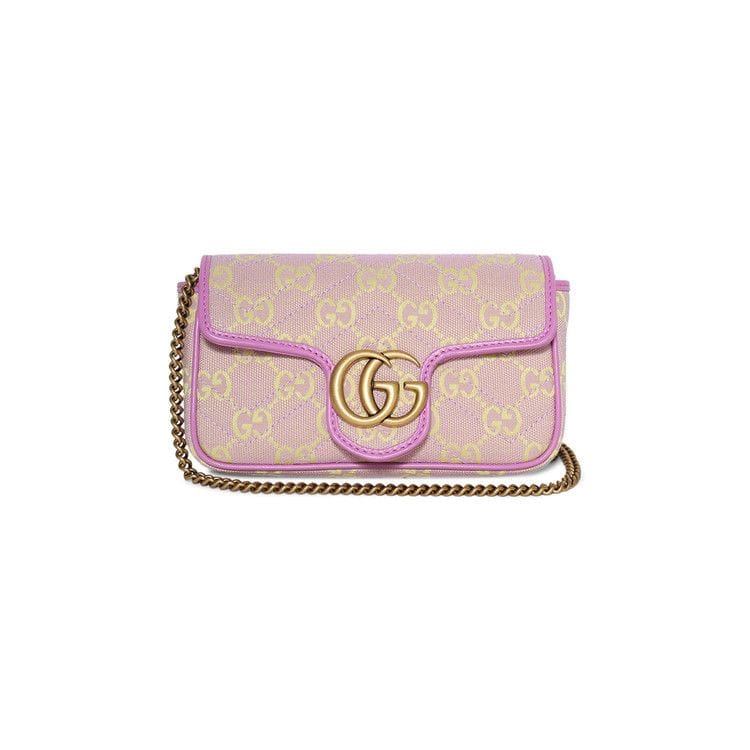 Gucci Super Mini Shoulder Bag Lilac/Yellow