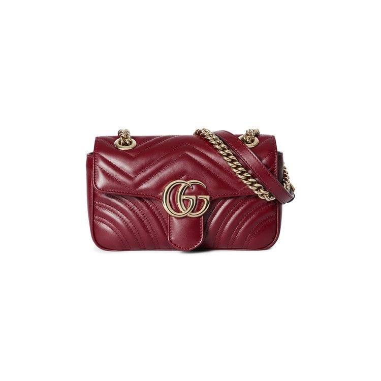 Gucci Marmont Mini Shoulder Bag Rosso Ancora