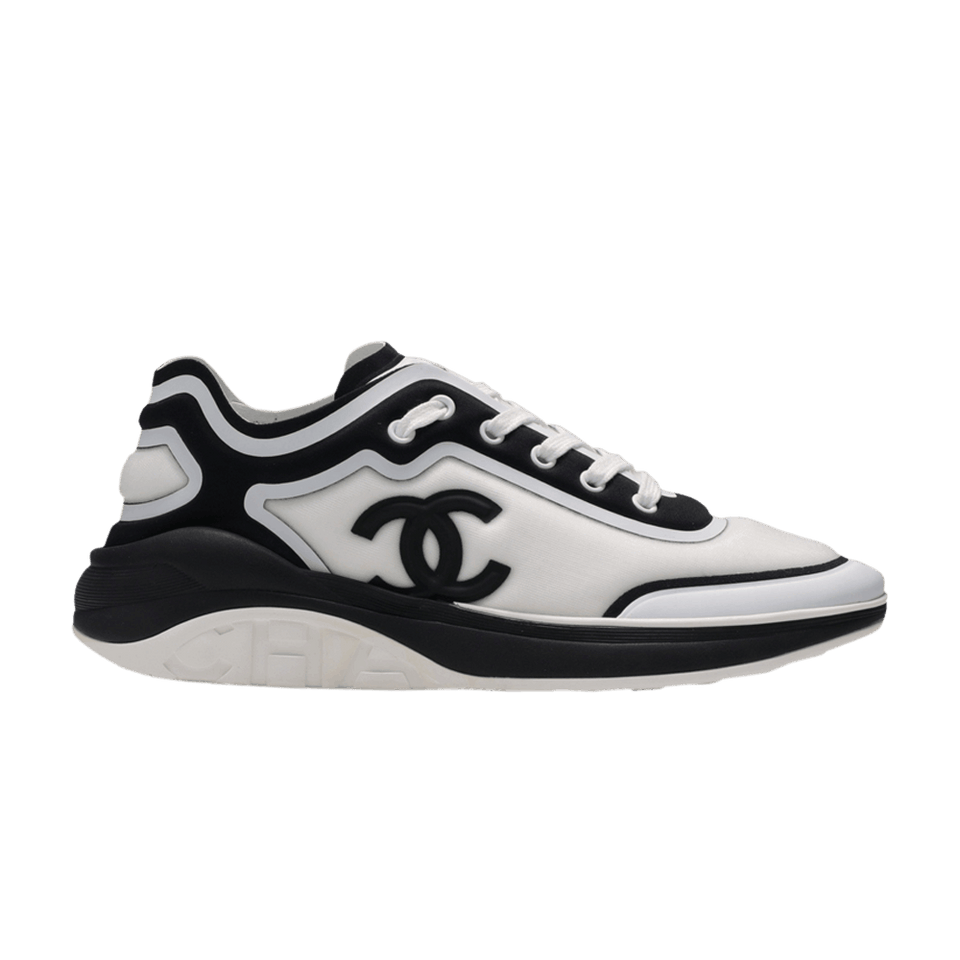 Chanel CC Logo Trainer White Black
