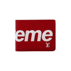 Louis Vuitton x Supreme Slender Wallet Red
