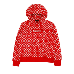 Louis Vuitton x Supreme Box Logo Hoodie Red