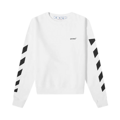 Off-White Diagonal Helvetica Oversized Sweatshirt White