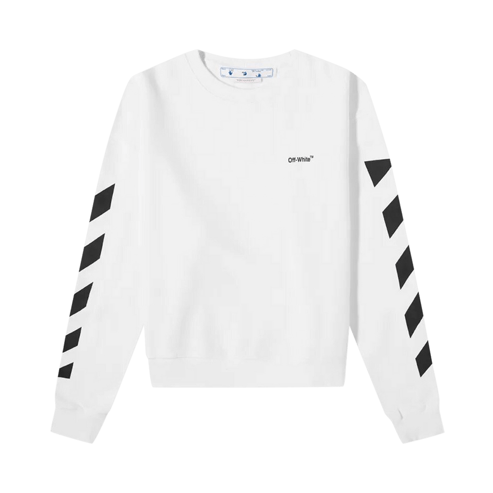 Off-White Diagonal Helvetica Oversized Sweatshirt White
