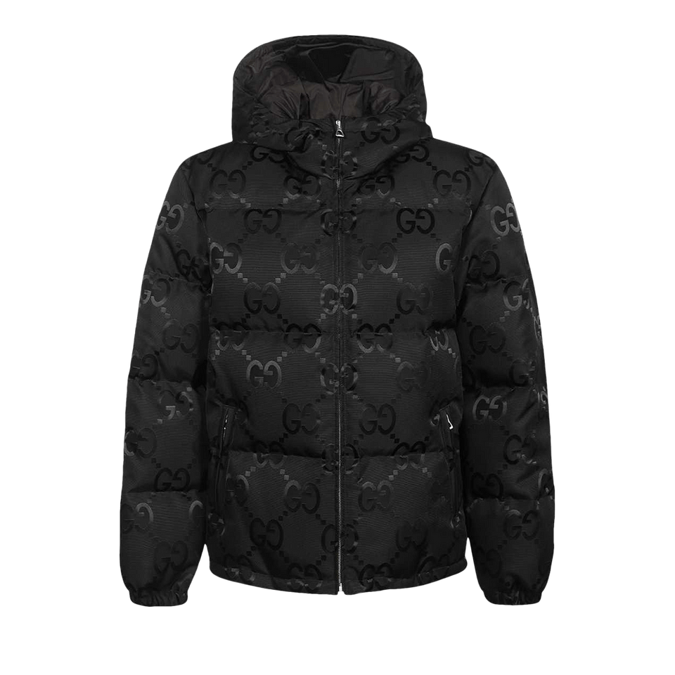 Gucci Jumbo GG Canvas Down Jacket Black