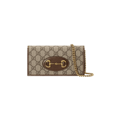 Gucci 1995 Horsebit Chain Wallet Beige/Brown Sugar