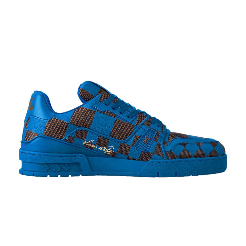 Louis Vuitton Lv Trainer Sneaker Damier Pop Blue