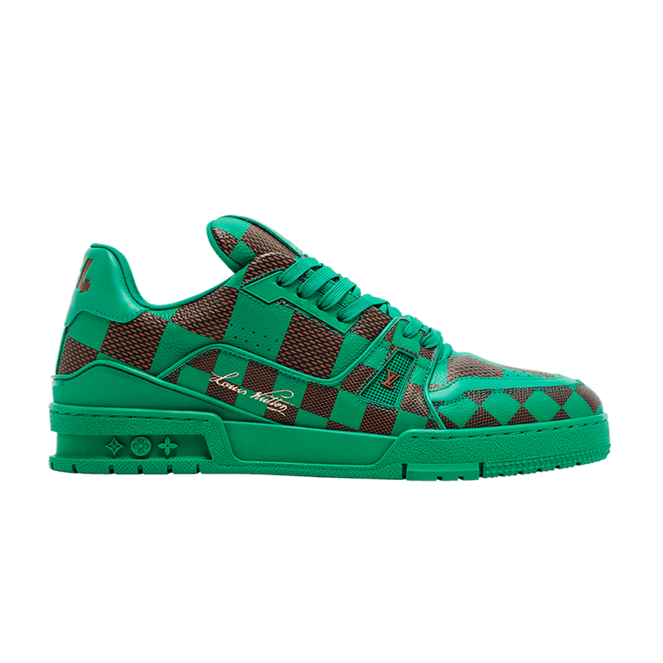 Louis Vuitton Lv Trainer Sneaker Damier Pop Green