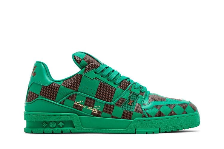 Louis Vuitton Lv Trainer Sneaker Damier Pop Green