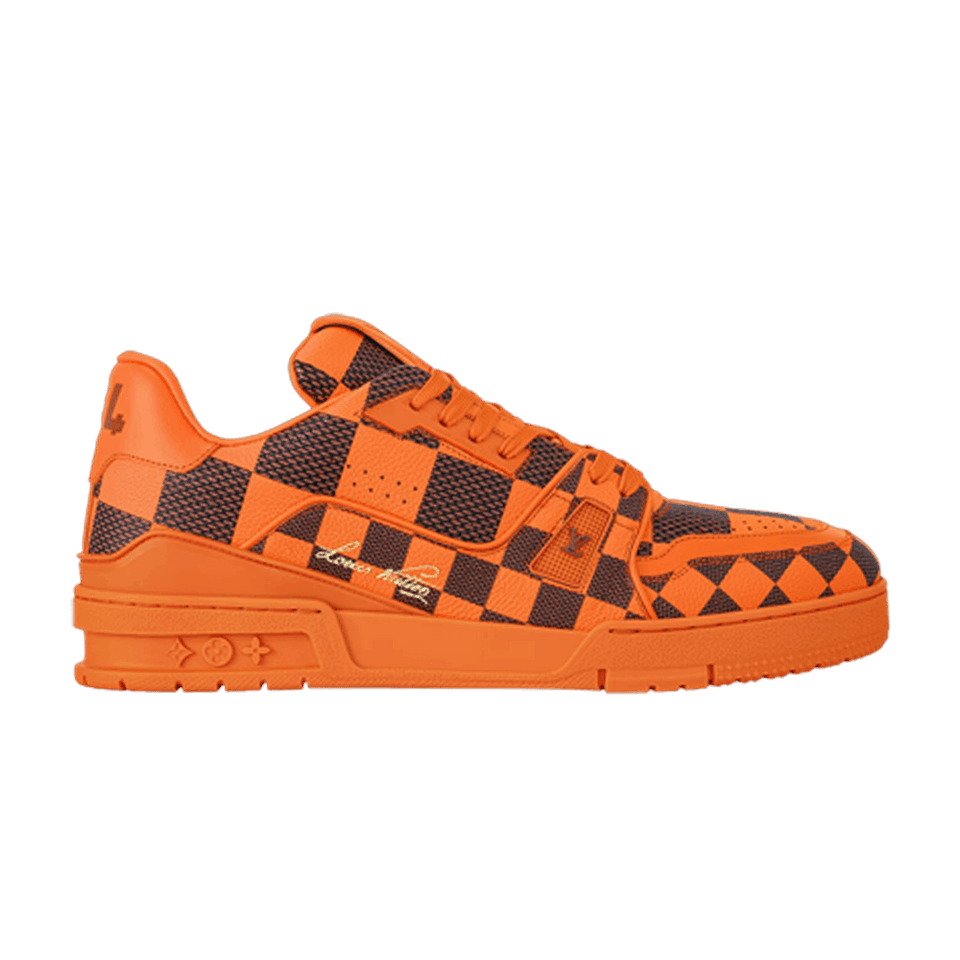 Louis Vuitton Lv Trainer Sneaker Damier Pop Orange