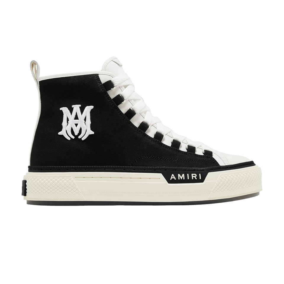 Amiri M.A. Logo Court High Black White