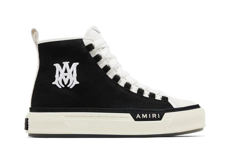 Amiri M.A. Logo Court High Black White