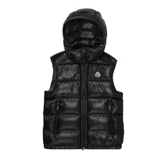Moncler Bormes Shiny Puffer Vest Black