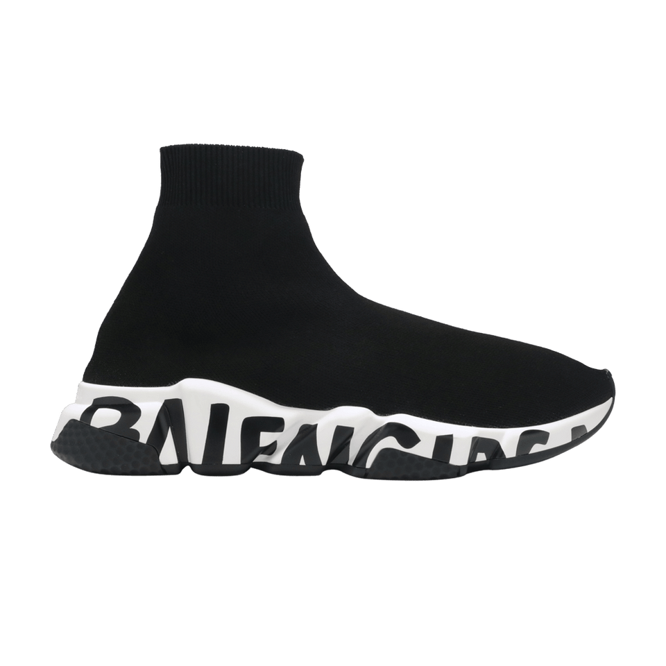 Balenciaga Speed Graffiti Trainers Black White