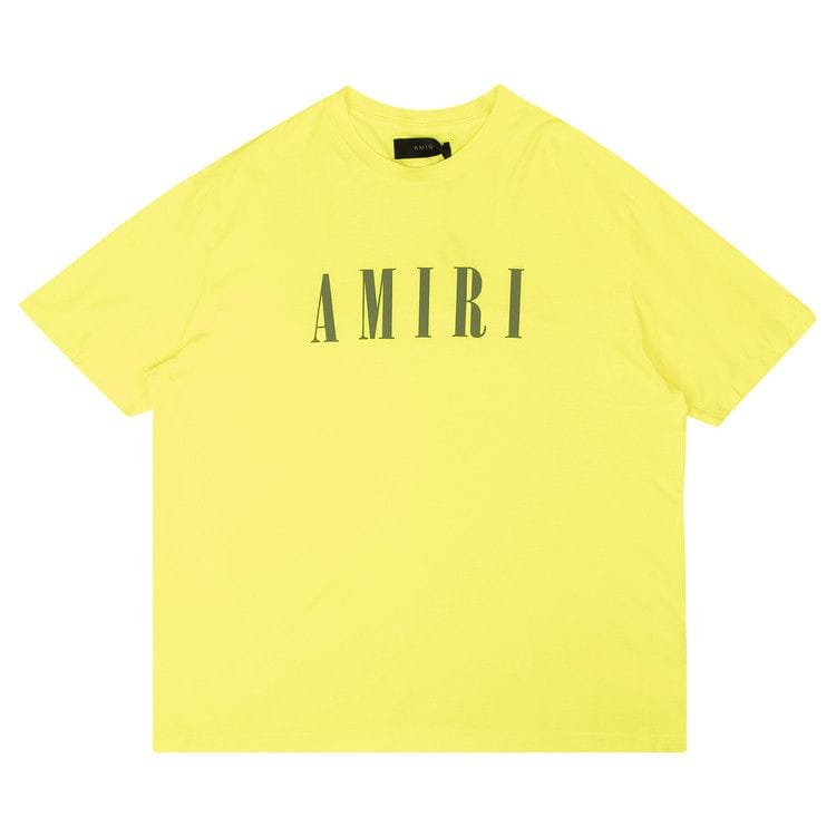 Amiri Core Logo Shorts-Sleeve T-Shirt Yellow