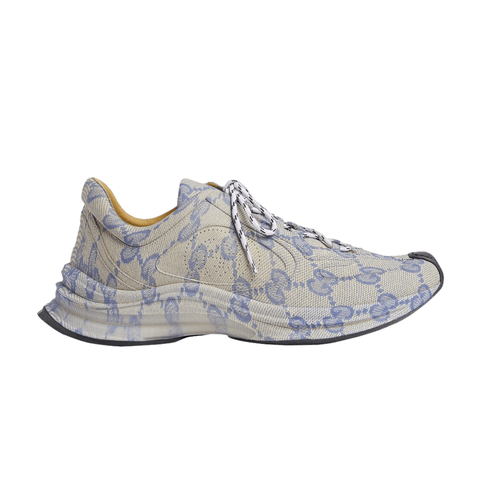 Gucci Run Sneaker Beige Blue Monogram