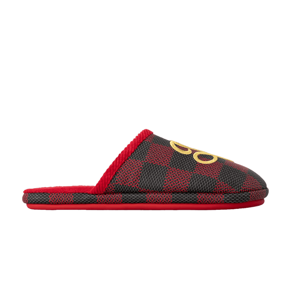 Louis Vuitton Lv Palace Slipper Damier Pop Red