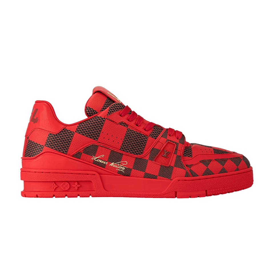 Louis Vuitton Lv Trainer Sneaker Damier Pop Red