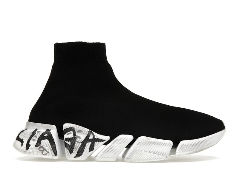 Balenciaga Speed 2.0 Graffiti Recycled Knit Black (Women's)