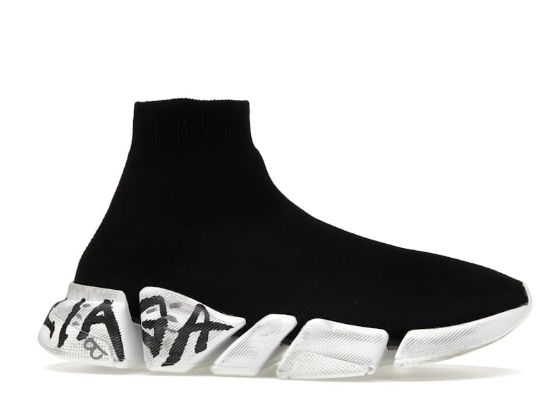 Balenciaga Speed 2.0 Graffiti Recycled Knit Black (Women's)