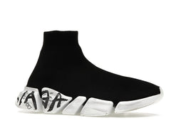Balenciaga Speed 2.0 Graffiti Recycled Knit Black (Women's)