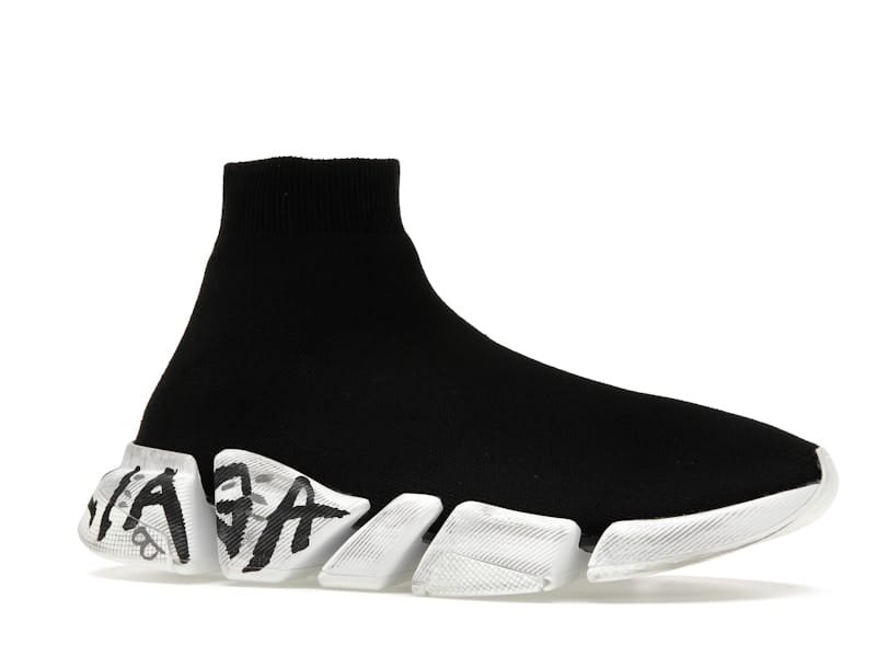 Balenciaga Speed 2.0 Graffiti Recycled Knit Black (Women's)