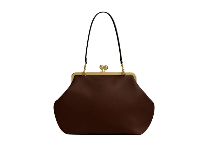 Coach Large Kisslock Frame Bag Brass/Rose