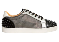 Christian Louboutin Seavaste 2 Orlato Flat Silver Black